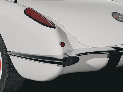 Vintage car Corvette 1960 Modelo 3D
