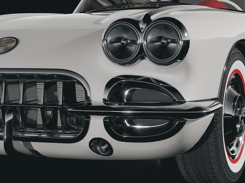 Vintage car Corvette 1960 Modelo 3D