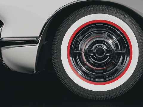 Vintage car Corvette 1960 Modelo 3D