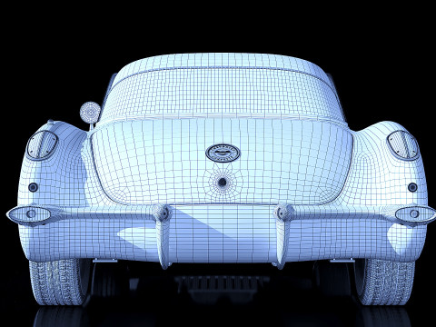 Vintage car Corvette 1960 Modelo 3D
