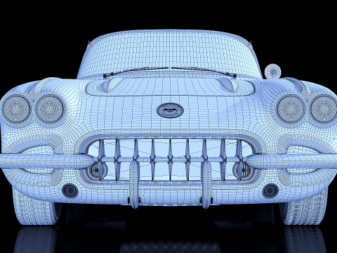Vintage car Corvette 1960 Modelo 3D