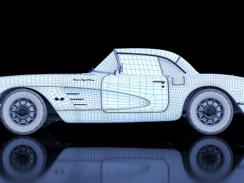 Vintage car Corvette 1960 Modelo 3D