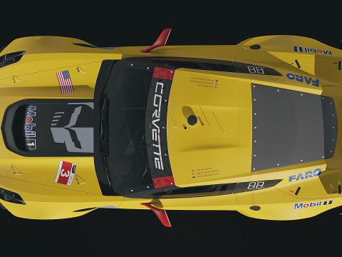Sportscar Corvette C7R 2015 Modelo 3D