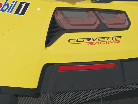 Sportscar Chevrolet Corvette C7R 2015 3D Model