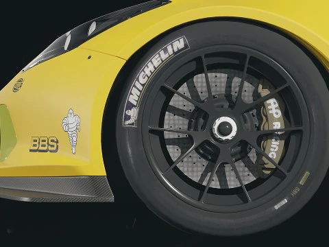 Sportscar Chevrolet Corvette C7R 2015 3D Model