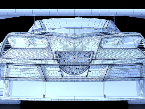 Sportscar Chevrolet Corvette C7R 2015 3D Model