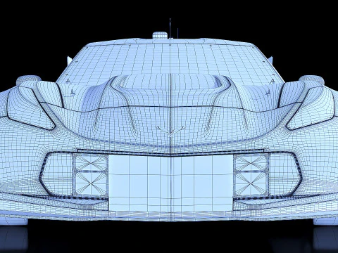 Sportscar Chevrolet Corvette C7R 2015 3D Model