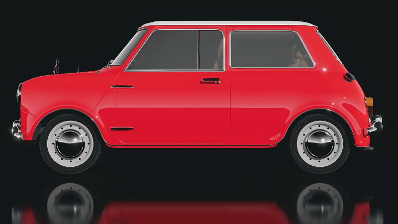 Old Mini S MK1 3D Модель .c4d .max .obj .3ds .fbx .stl .blend