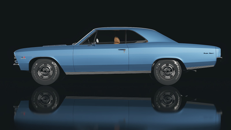 Chevrolet Chevelle SS 1966 3D 모델 .c4d .max .obj .3ds .fbx .stl .blend