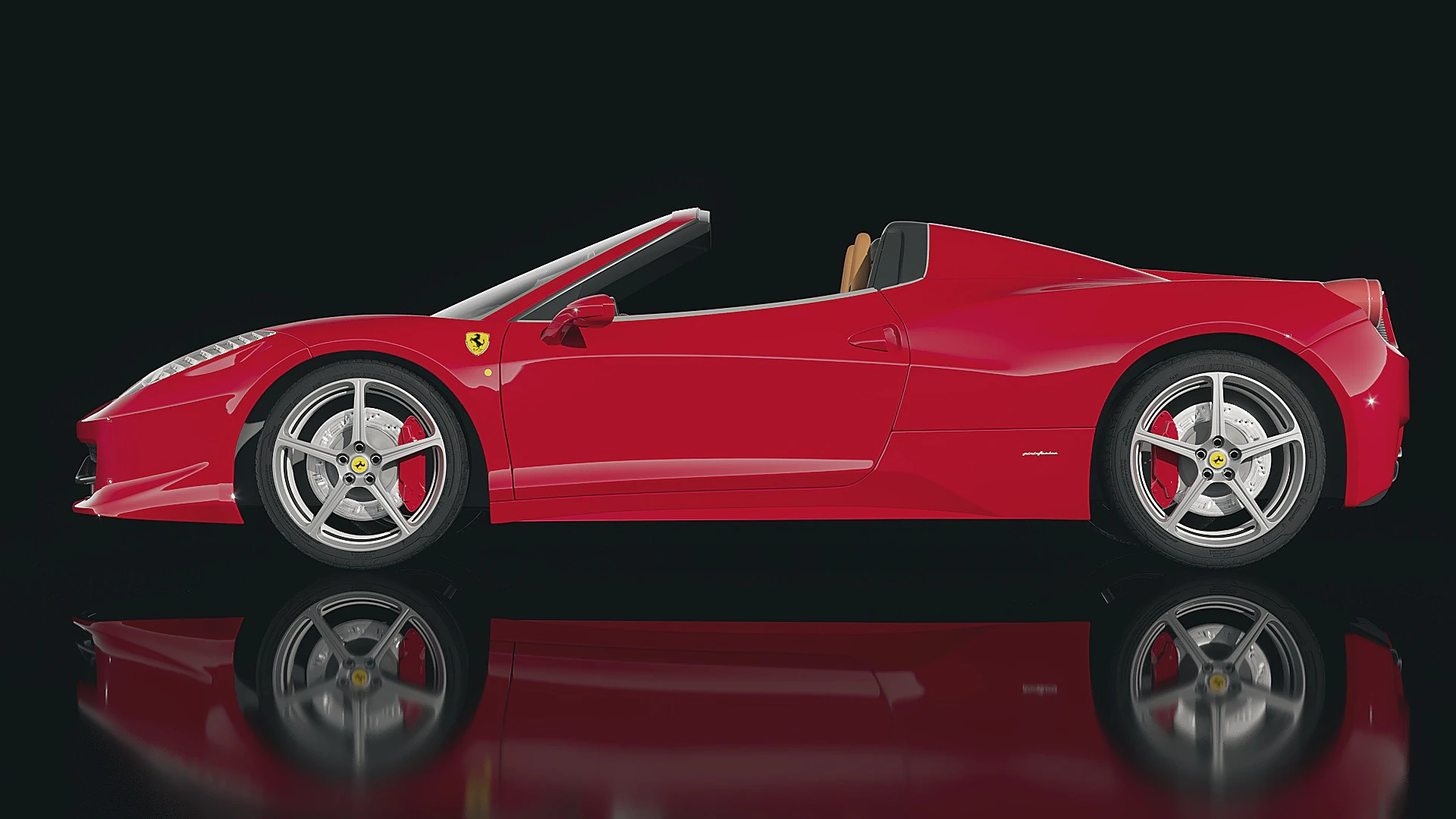 Ferrari 458 spider 2012 3D Model .c4d .max .obj .3ds .fbx .stl .blend 