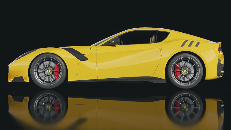 Ferrari F12tdf 2016 3D Model .c4d .max .obj .3ds .fbx .stl .blend