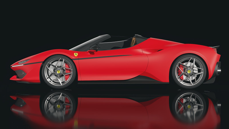 Ferrari J50 2017 3D Model .c4d .max .obj .3ds .fbx .stl .blend 
