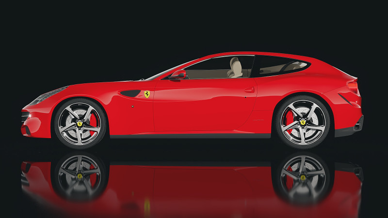 Ferrari FF 2011 3D Model .c4d .max .obj .3ds .fbx .stl .blend