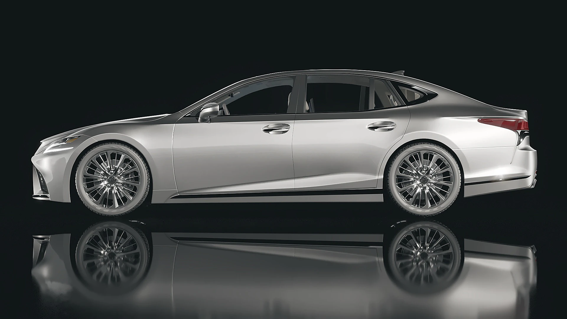Lexus LS 2018 3D Model .c4d .max .obj .3ds .fbx .stl .blend 