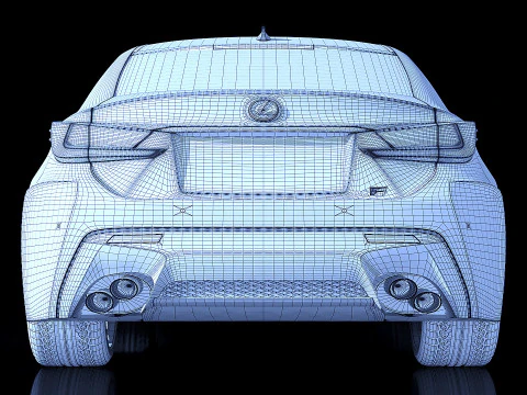 Lexus RC F 2015 3D Model