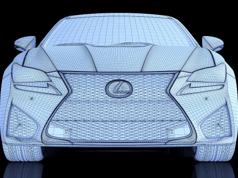 Lexus RC F 2015 3D Model