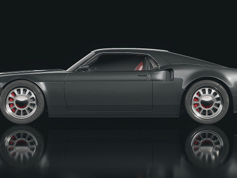 Muscle car Mach 40 1969 3D Model