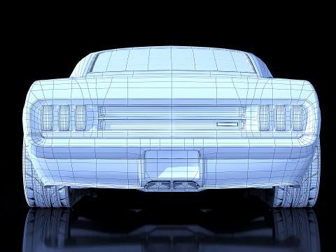 Muscle car Mach 40 1969 3D मॉडल