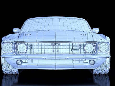 Muscle car Mach 40 1969 3D मॉडल