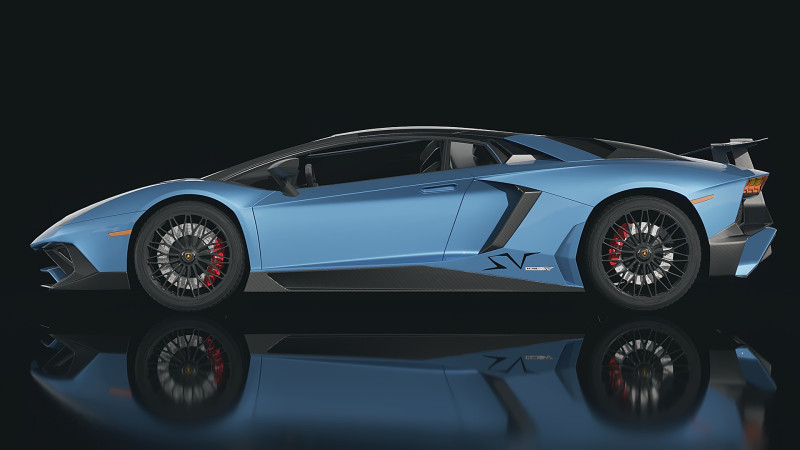 Sportscar Aventador Roadster Model 3D .c4d .max .obj .3ds .fbx .stl .blend 