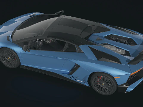 Sportscar Aventador Roadster 3D Model