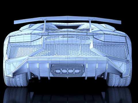 Sportscar Aventador Roadster 3D Model