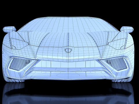 Sportscar Aventador Roadster Model 3D