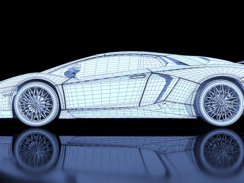 Sportscar Aventador Roadster 3D Model