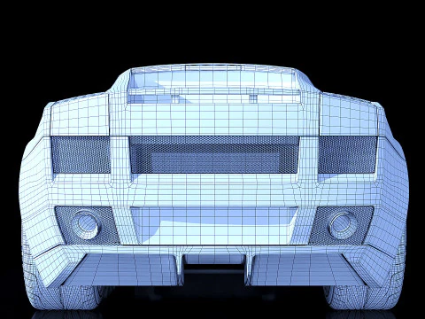 Sportscar Gallardo 2005 3D Model