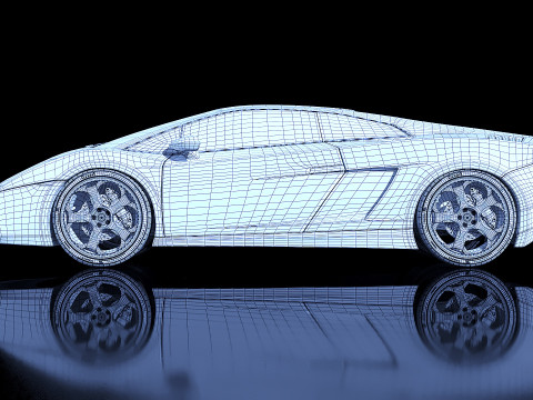 Sportscar Gallardo 2005 3D-Modell