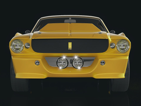Muscle car Shelby GT500 Eleanor 1967 3D 模型