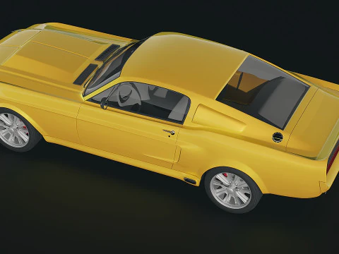 Muscle car Shelby GT500 Eleanor 1967 3D Model