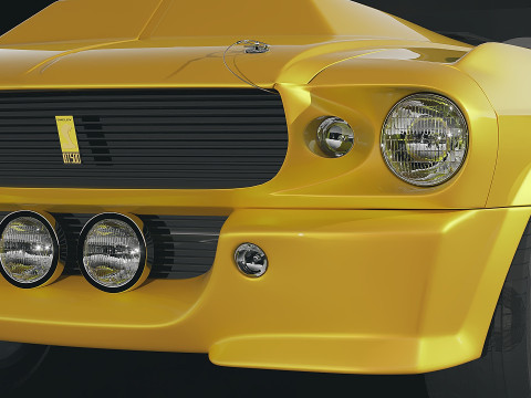 Muscle car Shelby GT500 Eleanor 1967 3D 模型