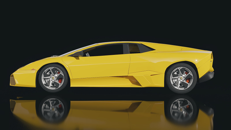 Sportscar Reventon 2009 3D Модель .c4d .max .obj .3ds .fbx .stl .blend