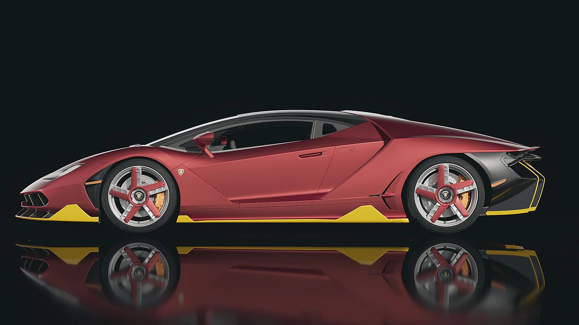 Sportscar Centenario LP 770-4 2017 3D Model .c4d .max .obj .3ds .fbx .stl .blend 