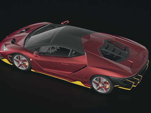 Sportscar Centenario LP 770-4 2017 3D Модель