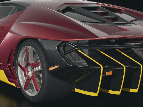 Sportscar Centenario LP 770-4 2017 3D Модель
