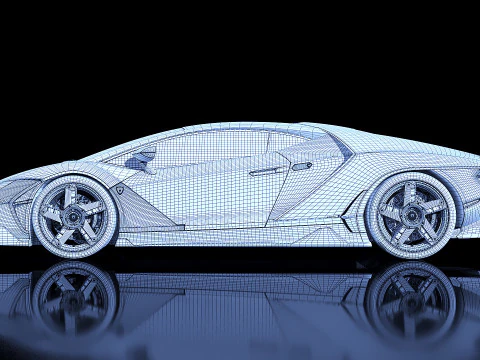 Sportscar Centenario LP 770-4 2017 3D Model