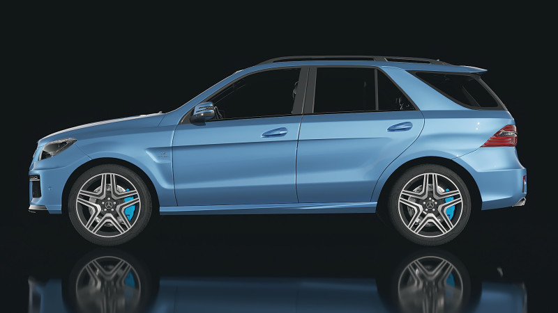 Mercedes ML63 AMG 2014 Modello 3D .c4d .max .obj .3ds .fbx .stl .blend