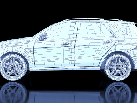 Mercedes ML63 AMG 2014 3D Model