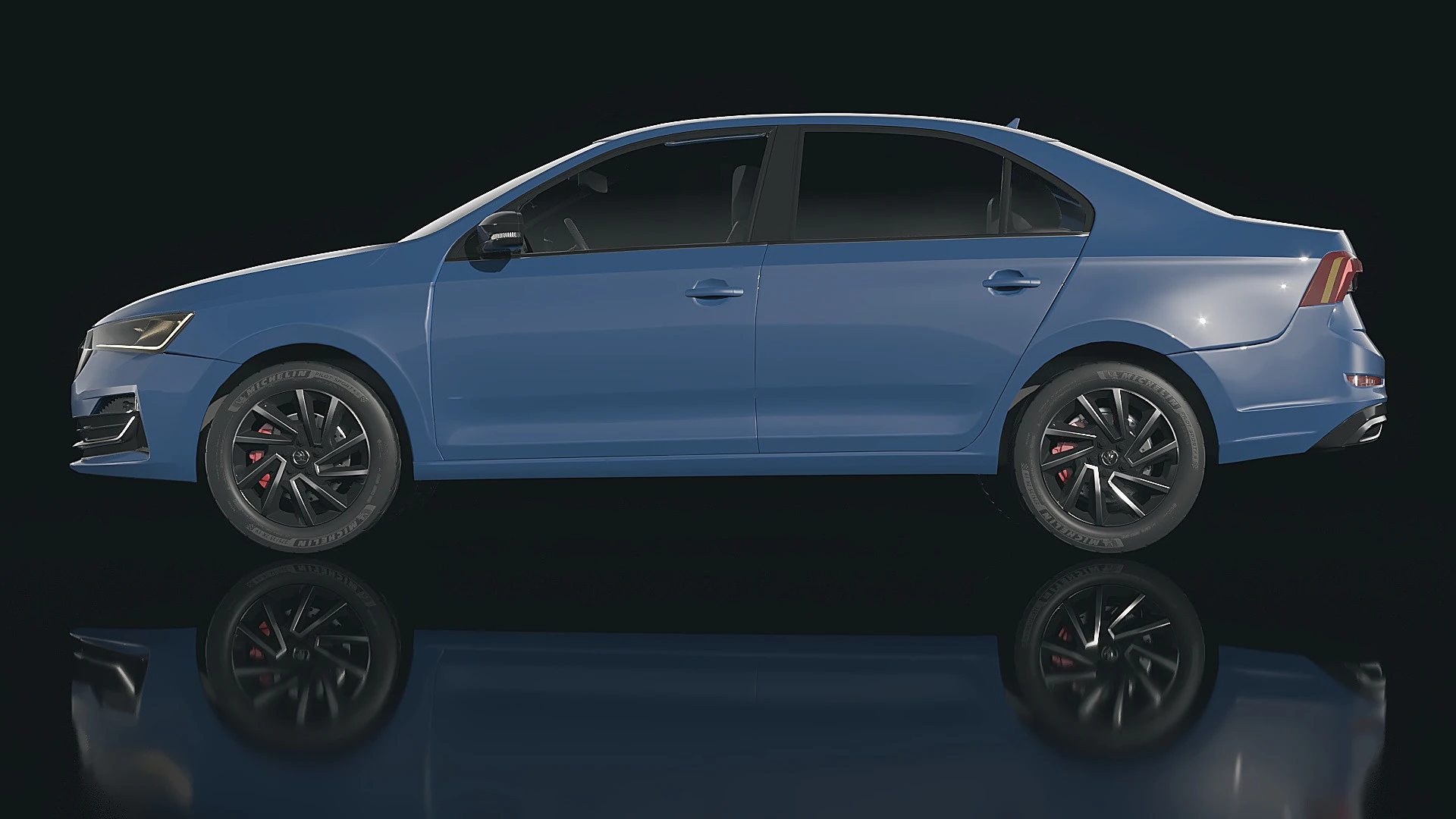 Skoda Rapid 2021 3D Model .c4d .max .obj .3ds .fbx .stl .blend 