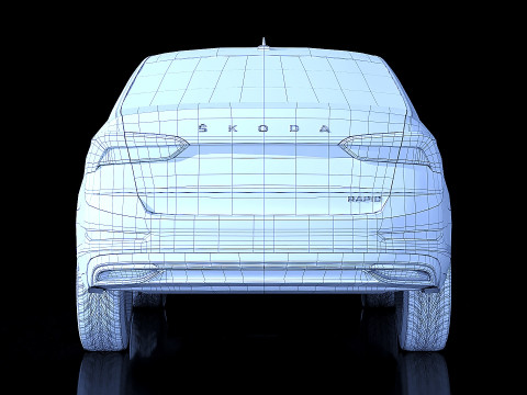 Skoda Rapid 2021 3D Model