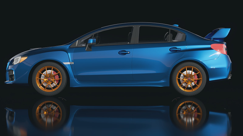 Subaru Impreza WRX STI 2015 3D 모델 .c4d .max .obj .3ds .fbx .stl .blend