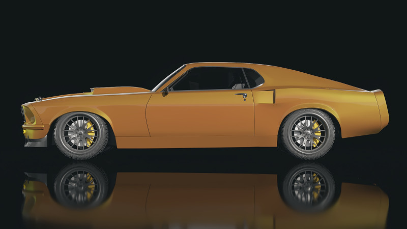 Muscle car Mach 1969 3D Модель .c4d .max .obj .3ds .fbx .stl .blend 