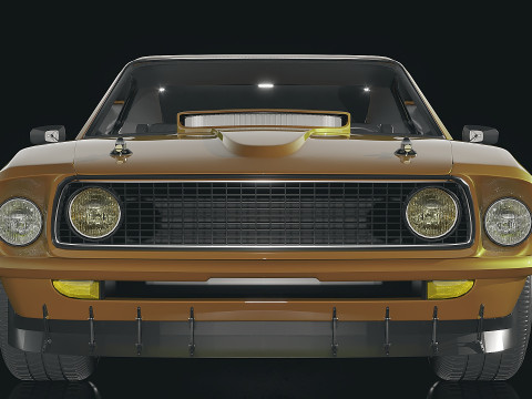 Muscle car Mach 1969 3D Модель