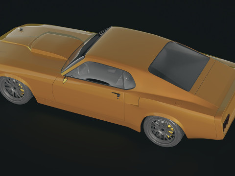 Muscle car Mach 1969 3D Модель