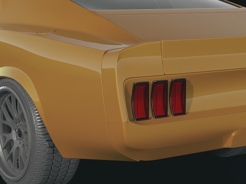 Muscle car Mach 1969 3D Модель
