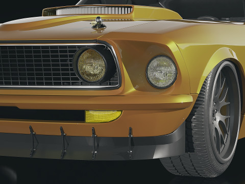 Muscle car Mach 1969 3D Модель