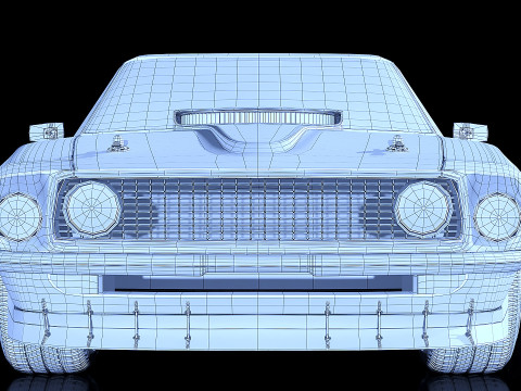 Muscle car Mach 1969 3D Модель