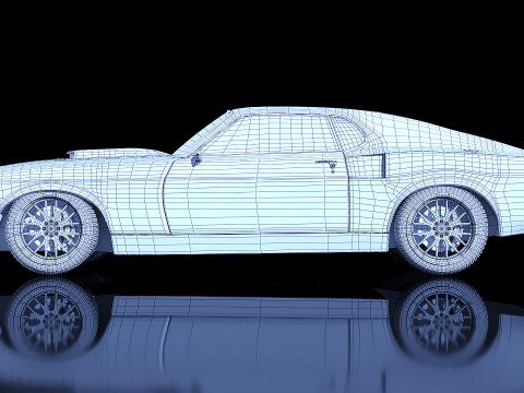 Muscle car Mach 1969 3D Модель